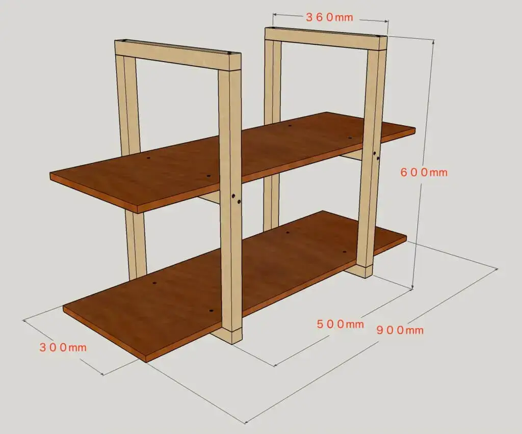 1.収納ラックの完成図