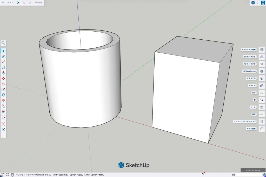 23-SketchUp：立方体の完成